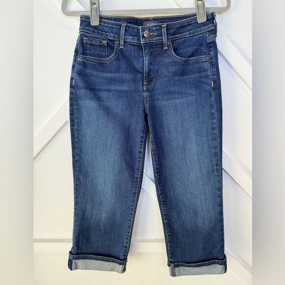 NYDJ Marilyn Straight Crop Jeans With Cuff Size 2 - Picture 1 of 9